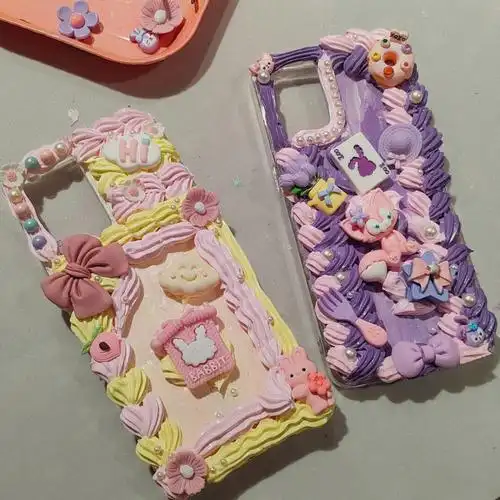 奶油胶diy手机壳09