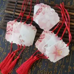 樱花花朵书签创意简约文艺制作材料包diy手绘学生用中国风手工自制小
