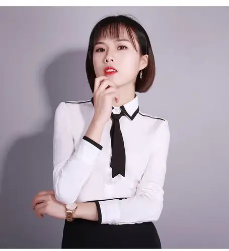 物业管理员工作服置业顾问女装女客服美容师工装美业职业装衬衣短裙