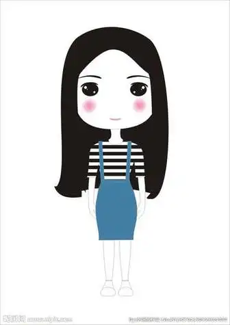 长头发小人简笔画