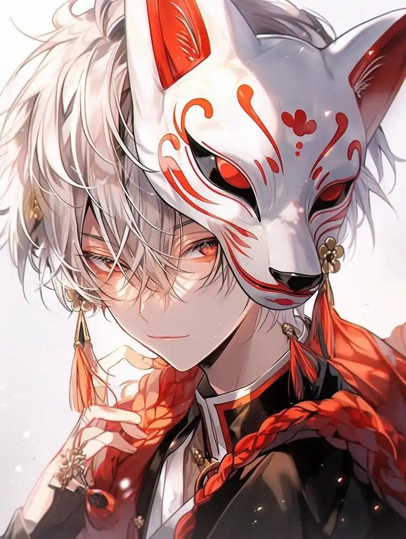 狐妖少年 | 古风动漫男生头像壁纸插画素材