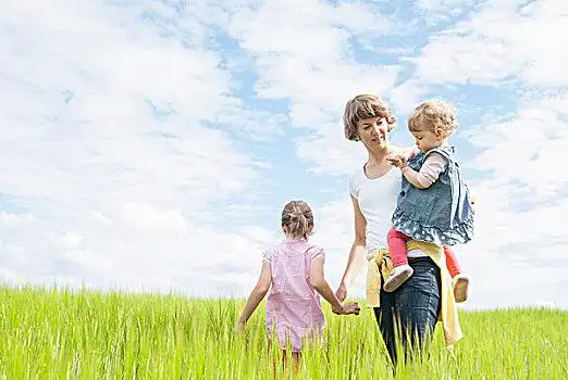 母亲,两个,女儿,地点