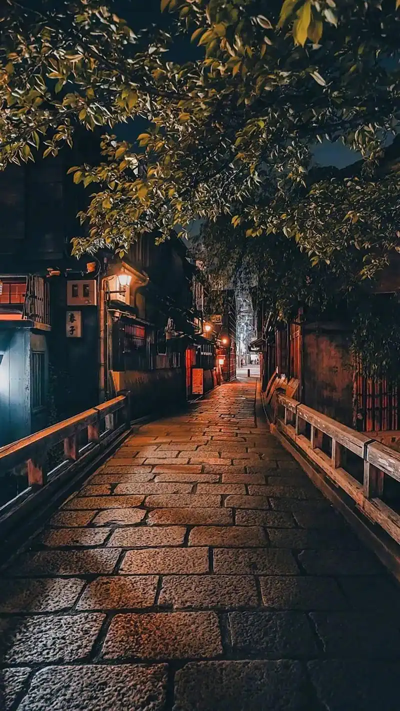 日本街道夜景图片高清手机壁纸