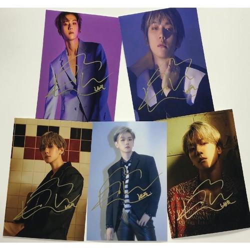 exo 边伯贤 亲笔签名照片 多款5送1 2019 city lights 宣传签名照