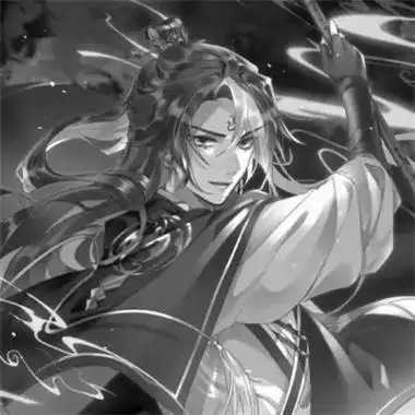 漫画男生头像古风黑白