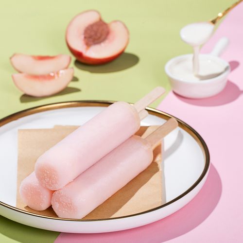 明治白桃乌龙乌龙茶雪糕冰淇淋冰激凌冰糕冰淇棒冰冰淇淋