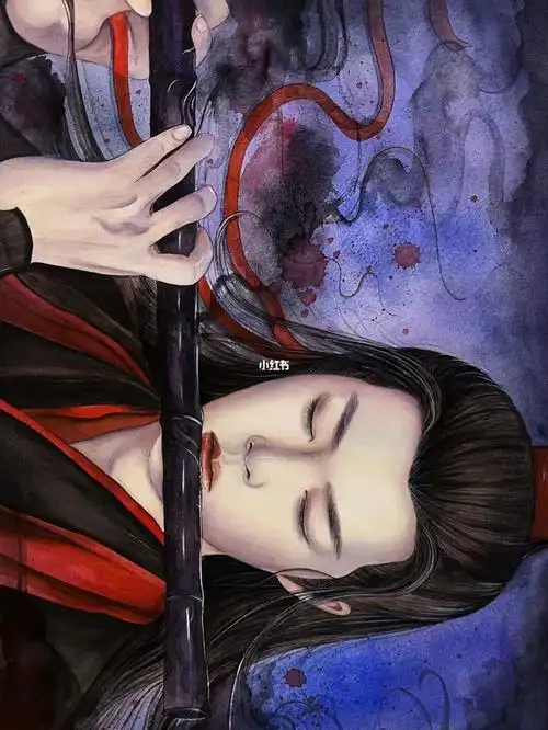 肖战水彩手绘魏无羡