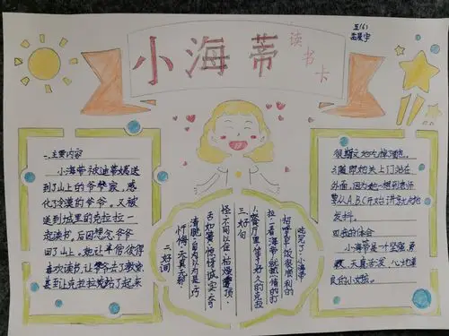 五六班《我眼中的小海蒂》优秀读书卡展览