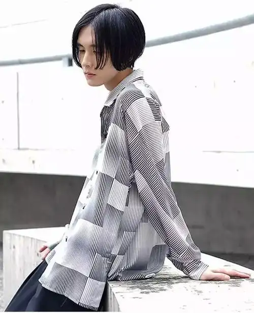 男生波波头短发发型图片(男士短bob头)