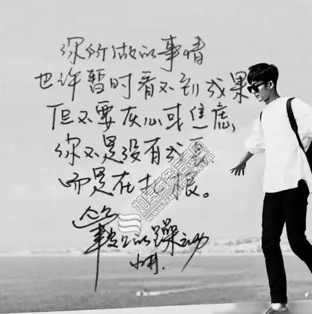 曝井柏然字体一字千金真正的颜值才华双爆表