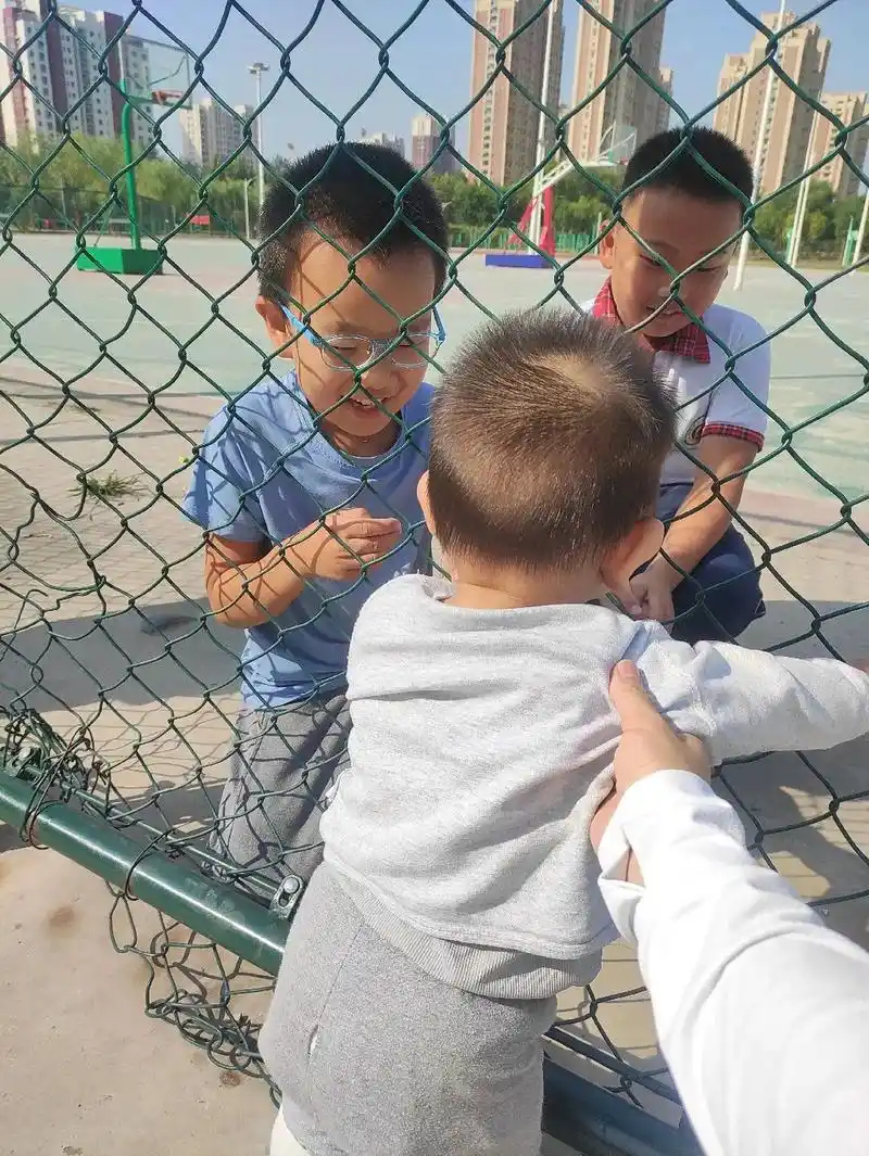 哥哥上体育课弟弟来看