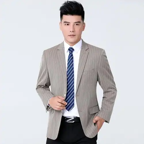 春季款男装新款西服中年男商务正装上衣免烫西装男休闲西服男外套