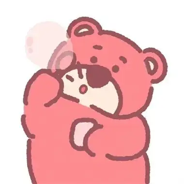 可爱高清ins风草莓熊头像图片