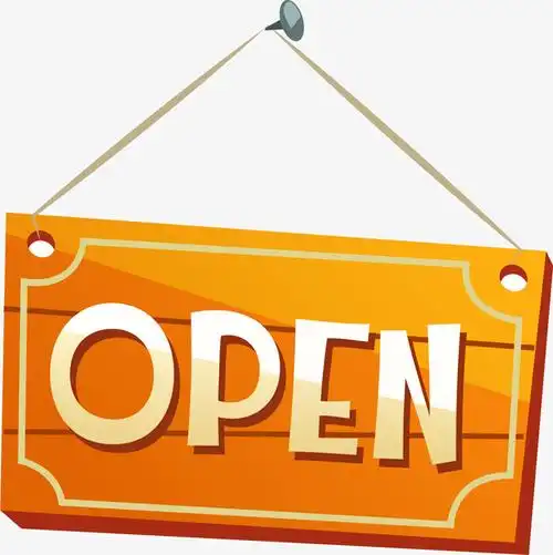 黄色open牌子免抠素材免费下载_觅元素51yuansu.com