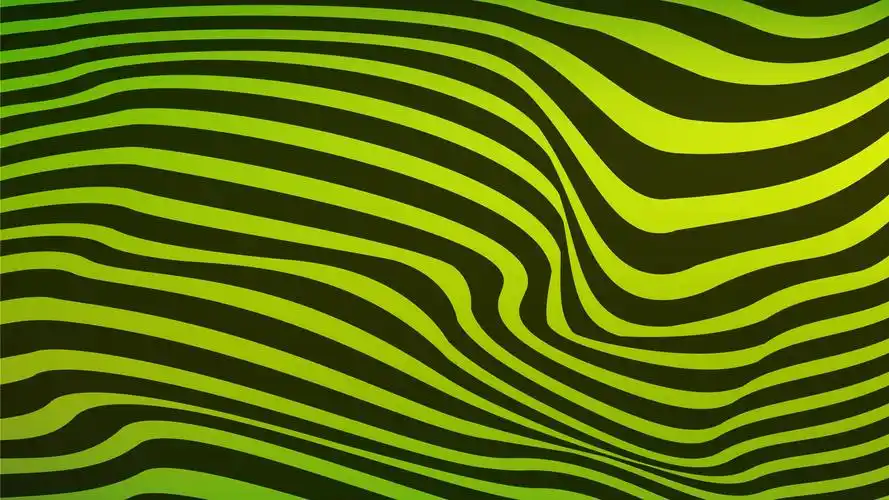 绿色和黑色波浪条纹 iphone 桌布