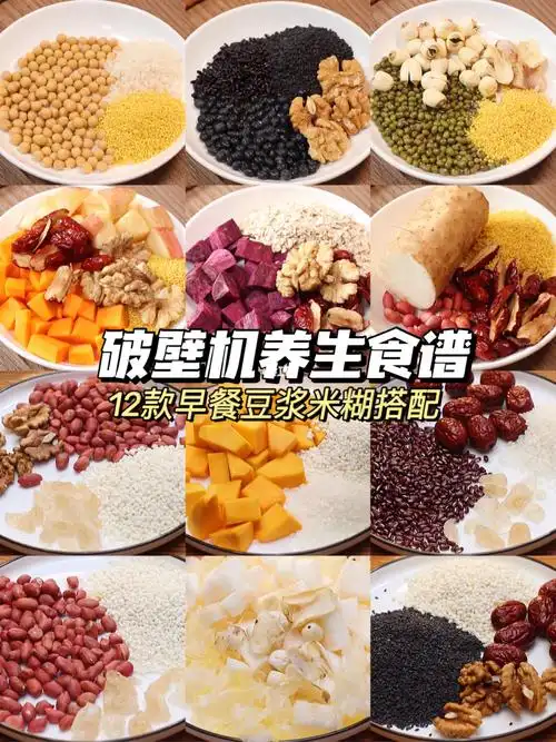 破壁机养生食谱超好喝的12款早餐豆浆米糊