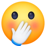 下载09手捂嘴的脸的emoji表情大图