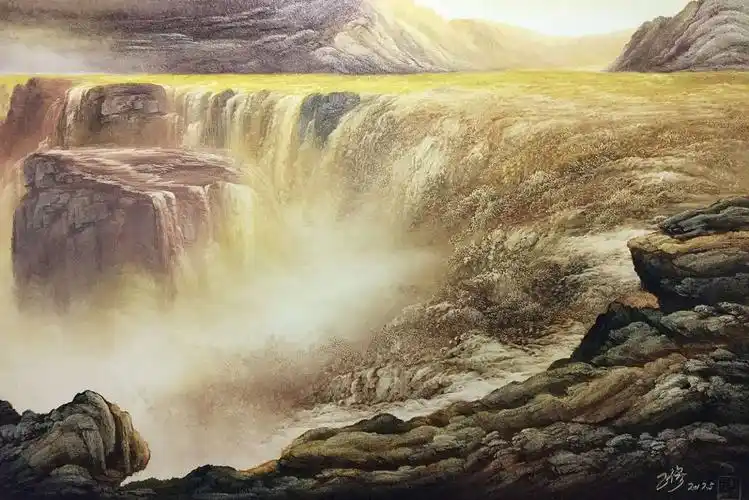 首页> 艺术品 > 《黄河横幅》110x70cm | 油画     程子修      25