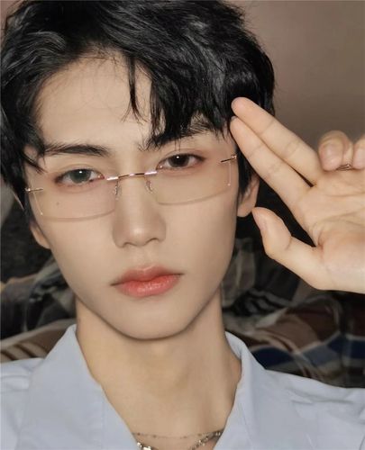 小说男主无框禁欲系眼镜斯文败类超轻平光镜富家公子范可配近视架