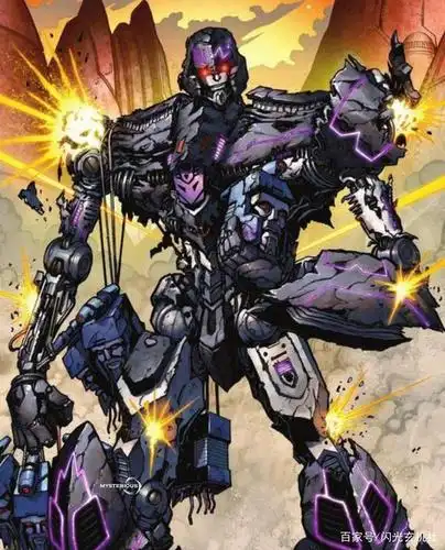 变形金刚动漫人物:隐形轰炸机造型的狂派首领威震天