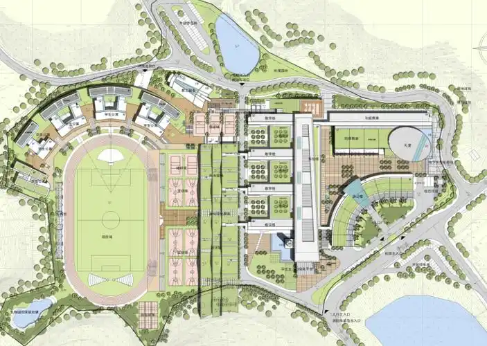 红岭中学总平面图