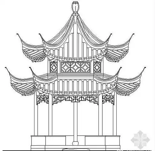 古建亭子设计图纸凉亭设计图片
