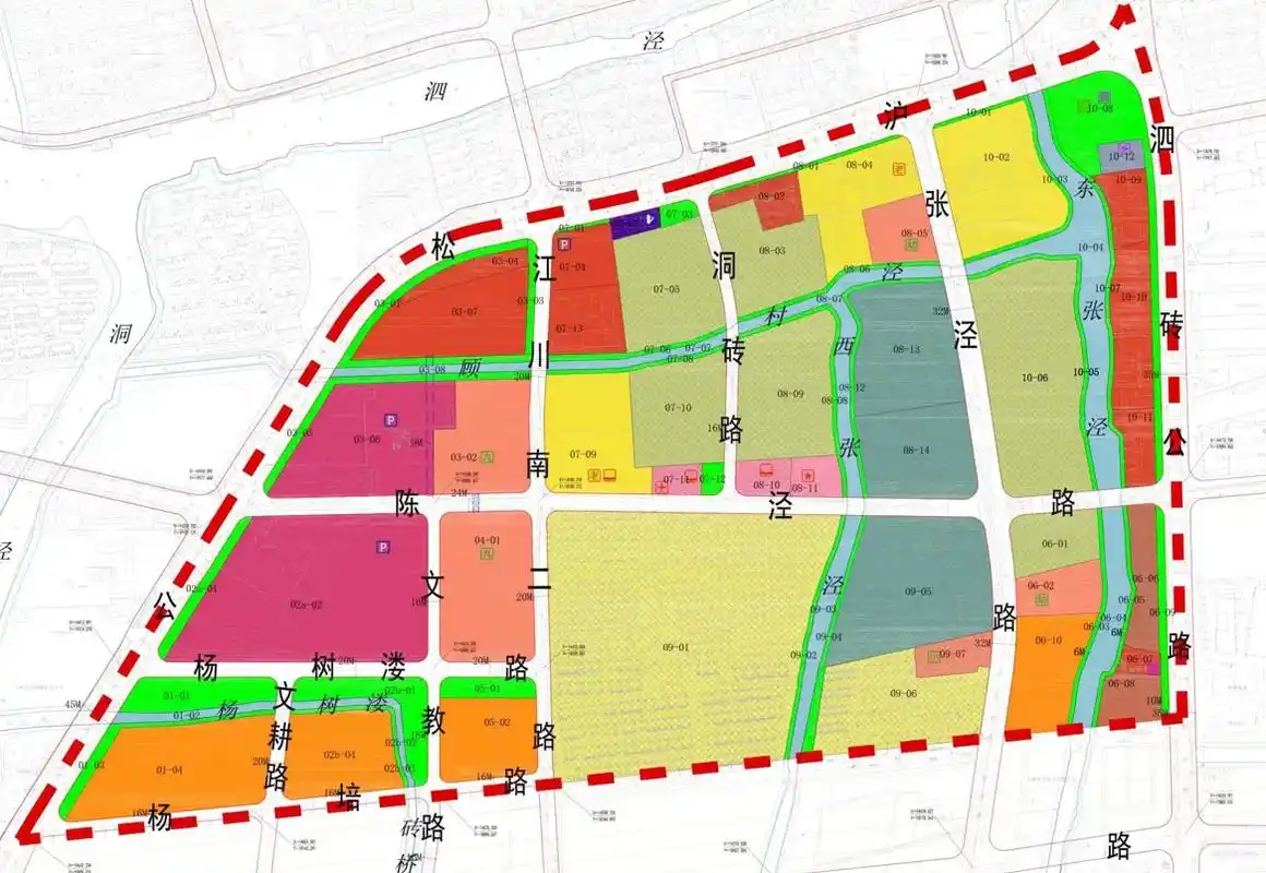 松江洞泾华二松江实验学校周边地块详细规划.