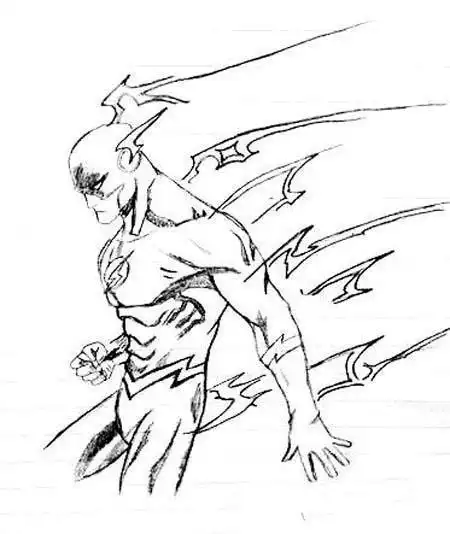 手绘闪电侠人物简笔画图片大全