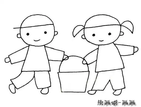 我能帮助小朋友简笔画