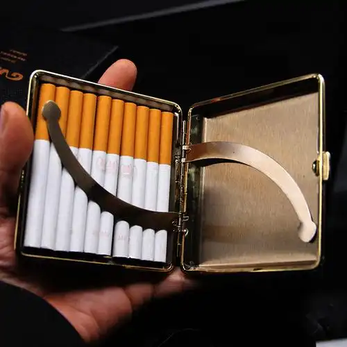 高档真皮烟盒香菸烟盒20支装柔软超薄双面真牛皮防潮防压工厂批发