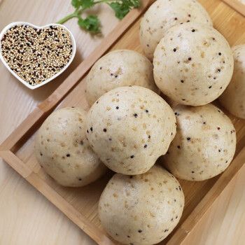 粮溪谷巷早餐五谷饱腹面食藜麦馒头 手工粗粮主食 三色藜麦馒头6个g