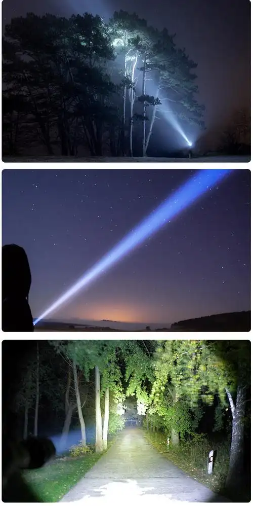 强光远射手电筒 户外便携高亮led光手电筒usb可充电灯 照明工作灯