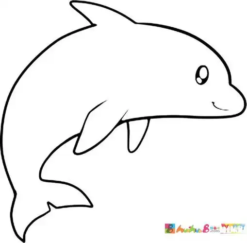 海豚动物简笔画步骤图片大全二怎么画简笔画教程_绘画吧-画画