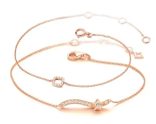 周大福"y时代"系列18k金镶钻石手链