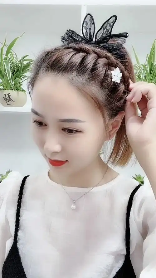 编发教程 编发简单易学,甜美可爱