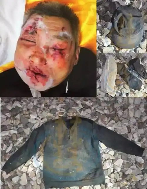 通辽撞火车男子自杀现场视频