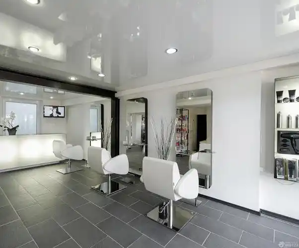 美发店简约室内装修实景图片