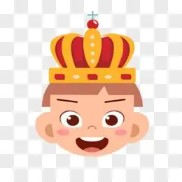 卡通手绘国王头像元素