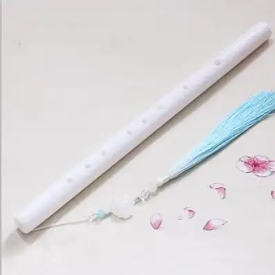 玉笛子白玉流苏吊坠