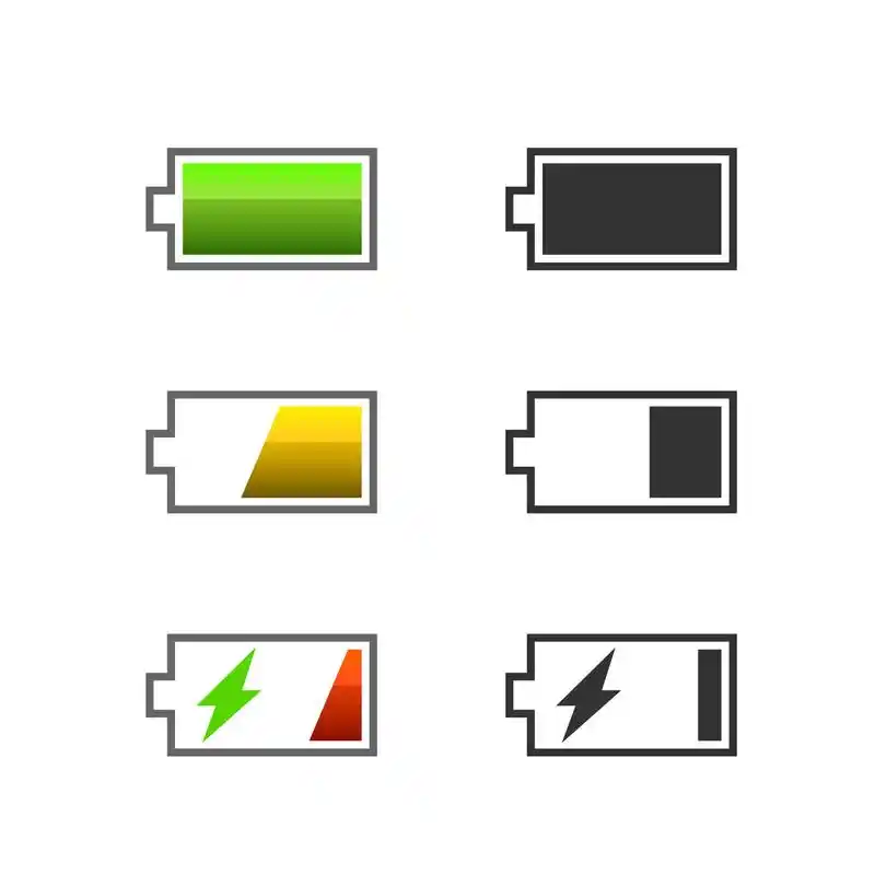 电池充电图标,电池充电图标标志颜色和单色