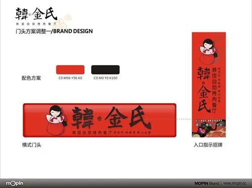 韩金氏韩国自助烤肉店品牌形象设计