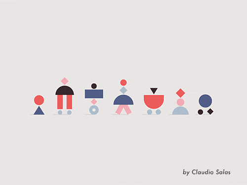 几何图形居然可以这样玩】看似简单的几何图形,通过巧妙的组合和动画