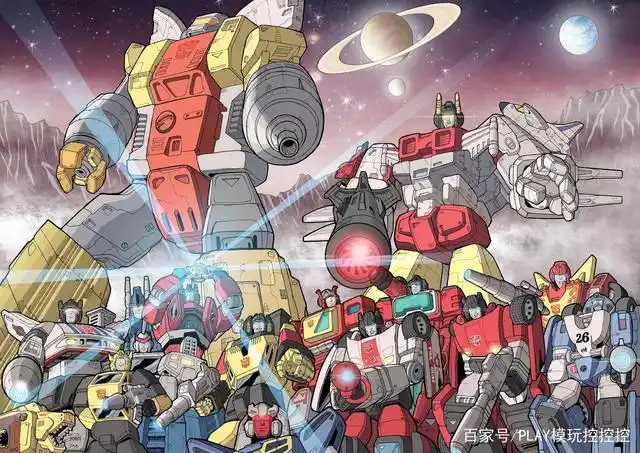 变形金刚汽车人,霸天虎集合插画,还有变形金刚版"最后的晚餐"