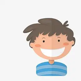 咧嘴笑的男孩卡通图