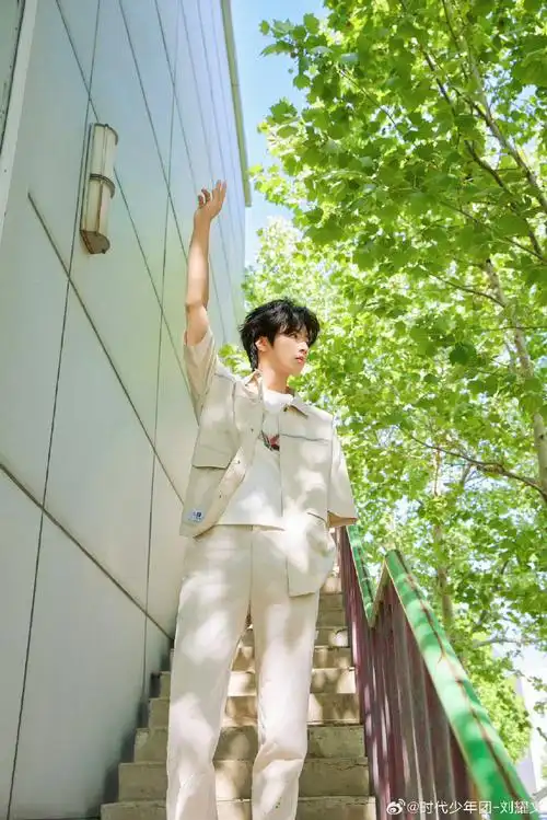 刘耀文工装风#刘耀文泼墨工装造型男友风,清爽宜人刘耀文