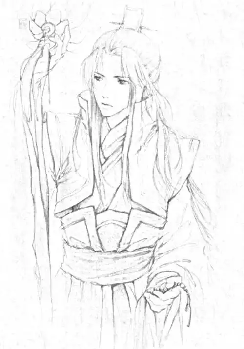 简笔画古风男生头像黑白帅气手绘古风男生头像古风人物简笔画男帅气9