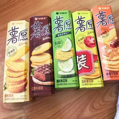署愿薯片好丽友薯愿薯片组合装蜂蜜牛奶味焙烤薯片小包装包邮整箱