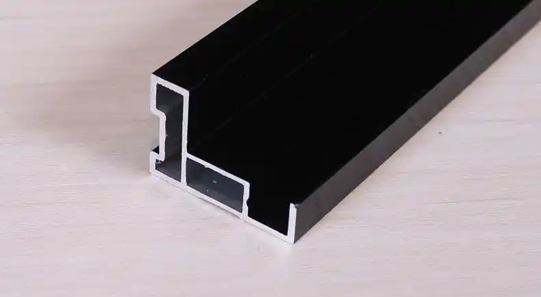 佛山厂家可定做 推拉门配套铝材 新款亮黑色衣柜平移门边框铝材