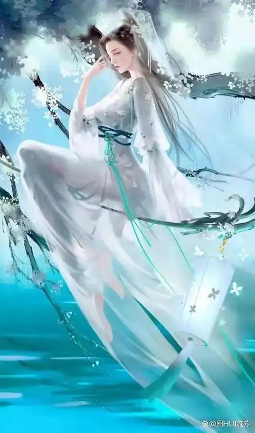 古风美人唯美系壁纸 长裙摇曳暗生姿