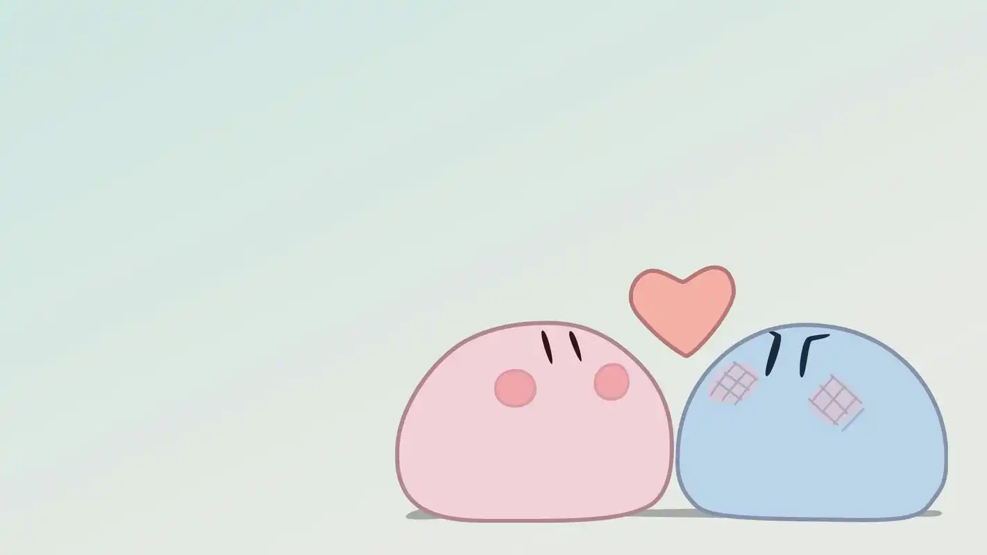 可爱卡通团子形象高清宽屏壁纸